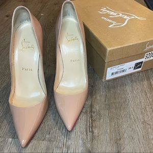 Christian Louboutin So Kate 120 Patent Nude, 38.5